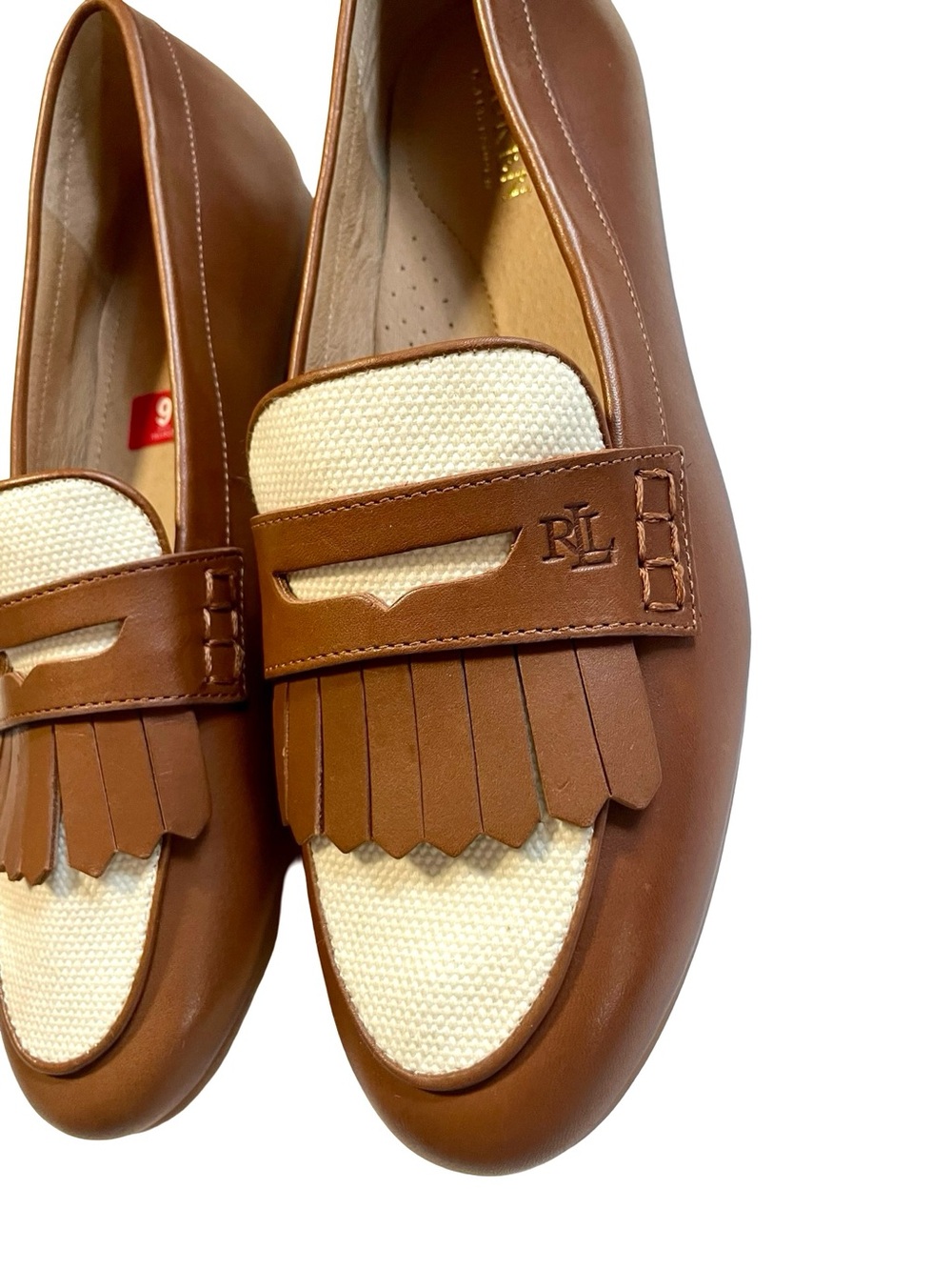 Lauren Ralph Lauren Adison Kilt Leather Loafer Flats Size 9 NEW - Picture 5 of 8